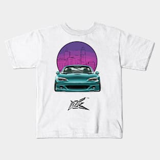 MAZDA MIATA NB STANCED GREEN METALLIC Kids T-Shirt